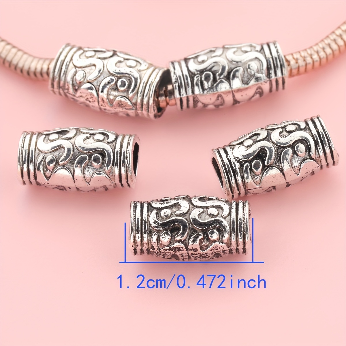 60pcs Tibetan Drum Spacer Beads for DIY Jewellery Making